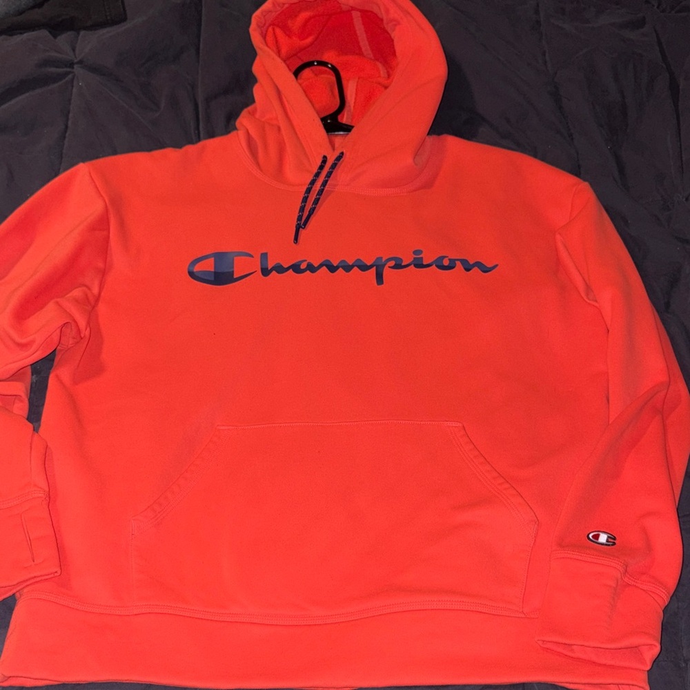 Champion Men's Bright Orange Hoodie